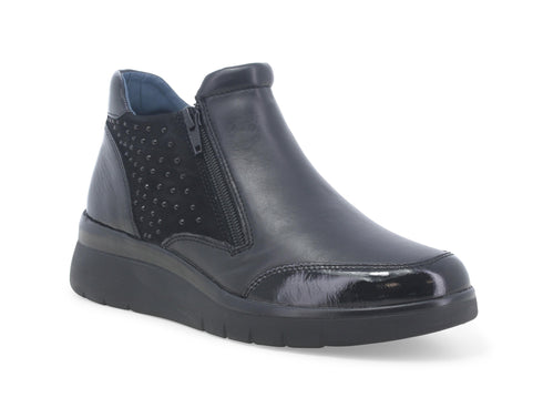 Melluso Scarpe Comode Invernali 2 Cerniere Lampo Camoscio Pelle